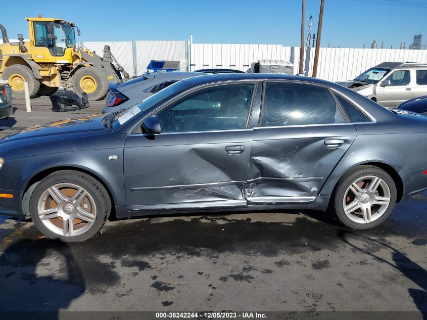 2008 Audi A4 2.0T VIN: WAUAF78E68A126894 Lot: 38242244