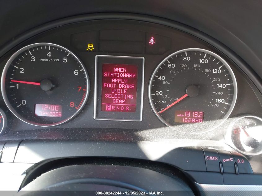 2008 Audi A4 2.0T VIN: WAUAF78E68A126894 Lot: 38242244