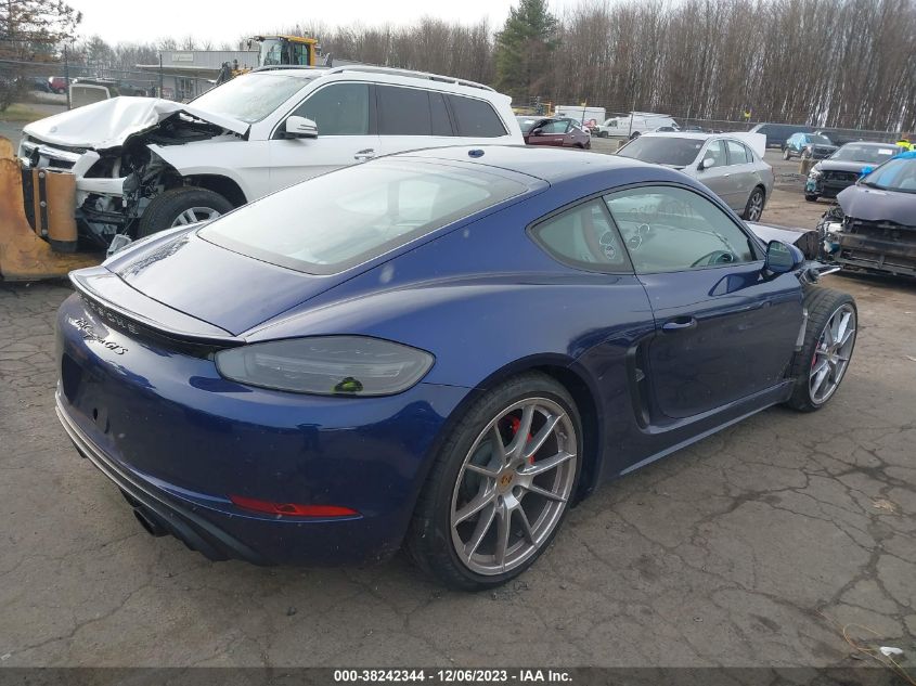 2023 Porsche 718 Cayman Gts 4.0 VIN: WP0AD2A88PS271282 Lot: 38242344