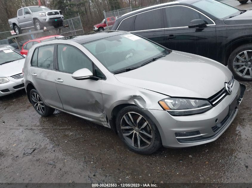 2016 Volkswagen Golf Tsi Se 4-Door VIN: 3VW217AUXGM053048 Lot: 38242553