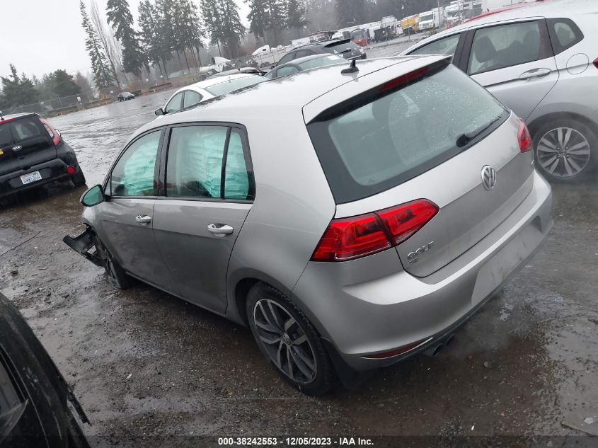 2016 Volkswagen Golf Tsi Se 4-Door VIN: 3VW217AUXGM053048 Lot: 38242553