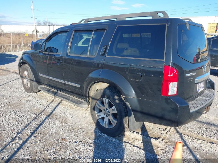 2008 Nissan Pathfinder Le VIN: 5N1AR18U58C609243 Lot: 38243086