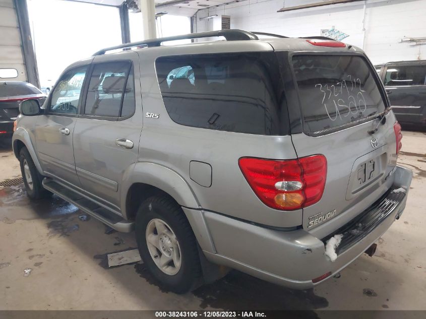 2001 Toyota Sequoia Sr5 VIN: 5TDBT44A11S014479 Lot: 38243106