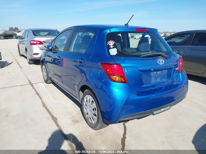 2015 TOYOTA YARIS VIN: VNKKTUD32FA039307