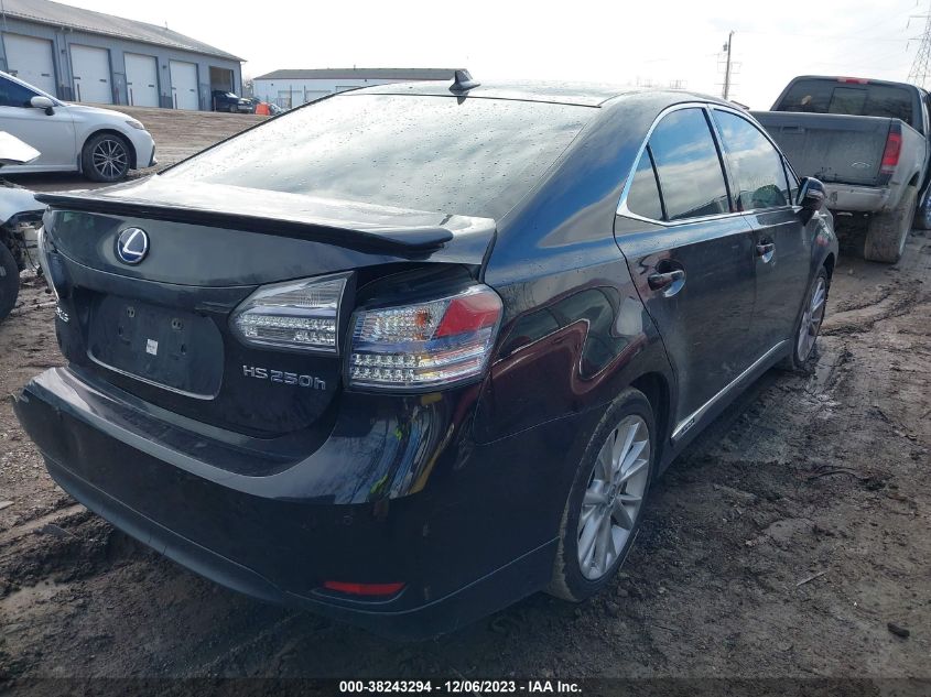 2010 Lexus Hs 250H Premium VIN: JTHBB1BA6A2034382 Lot: 38243294