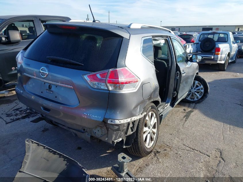 2016 Nissan Rogue Sv VIN: KNMAT2MV7GP629463 Lot: 38243481