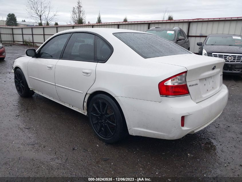 2008 Subaru Legacy 2.5I VIN: 4S3BL616487225627 Lot: 38243535