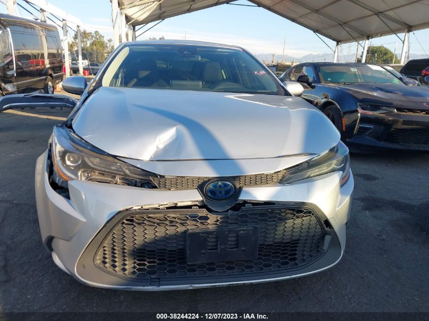 JTDEBRBE8LJ016894 2020 Toyota Corolla Hybrid Le