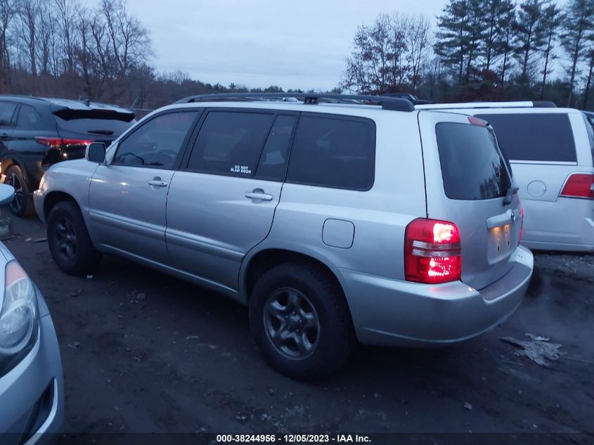 2001 Toyota Highlander Base (A4) VIN: JTEGD21A010012801 Lot: 38244956