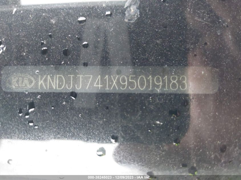 2009 Kia Borrego Lx VIN: KNDJJ741X95019183 Lot: 38245023