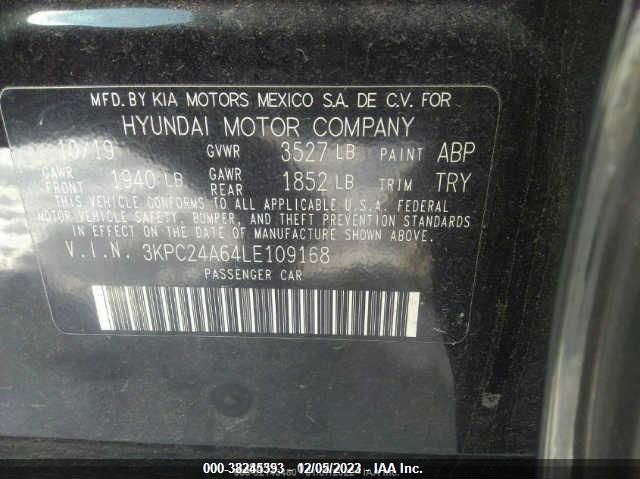 3KPC24A64LE109168 2020 Hyundai Accent Se