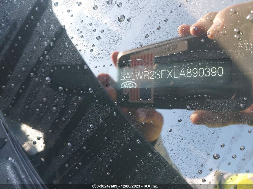 2020 Land Rover Range Rover Sport Hse Dynamic VIN: SALWR2SEXLA890390 Lot: 38247689