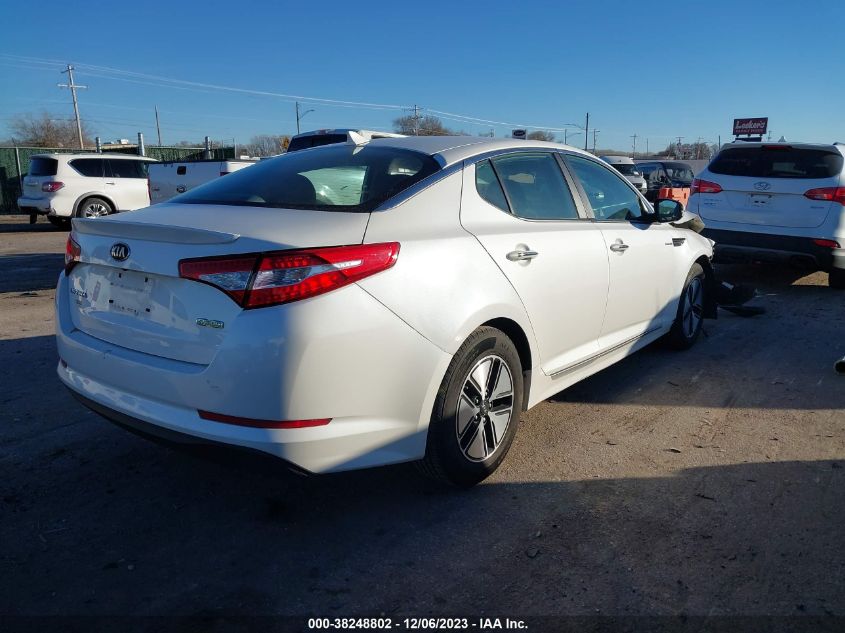 2013 Kia Optima Hybrid Lx VIN: KNAGM4AD4D5044892 Lot: 38248802