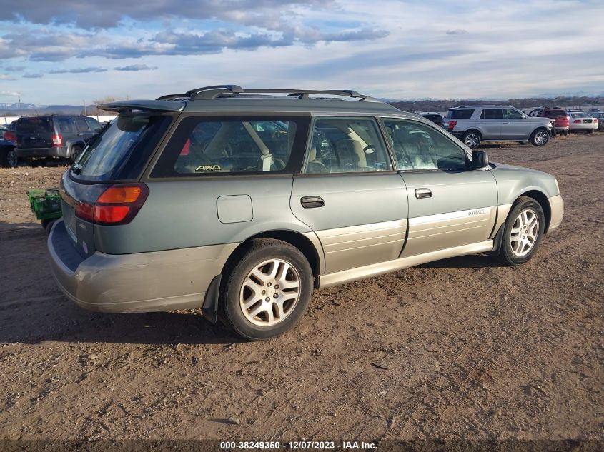 2001 Subaru Legacy Outback W/Gb Equip/Outback W/Gl Equip/Outback W/Rl Equip VIN: 4S3BH675817623431 Lot: 38249350