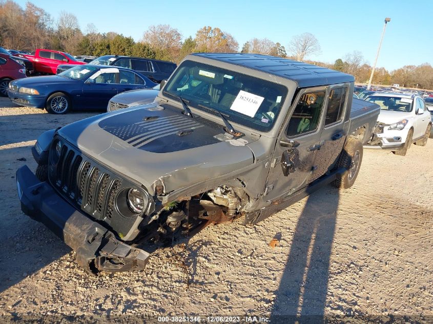 2021 Jeep Gladiator Overland 4X4 VIN: 1C6HJTFG1ML568954 Lot: 38251346