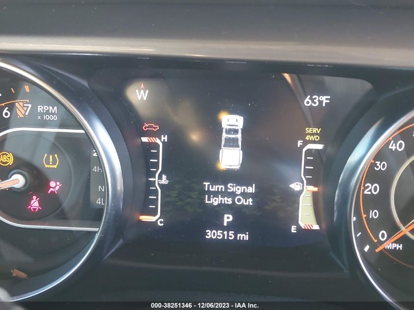 2021 Jeep Gladiator Overland 4X4 VIN: 1C6HJTFG1ML568954 Lot: 38251346