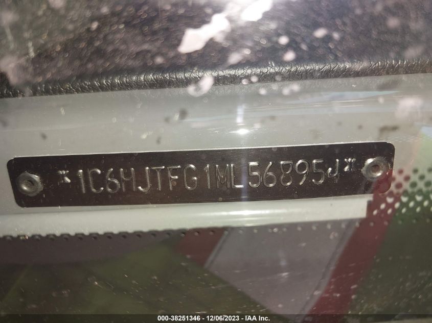 2021 Jeep Gladiator Overland 4X4 VIN: 1C6HJTFG1ML568954 Lot: 38251346