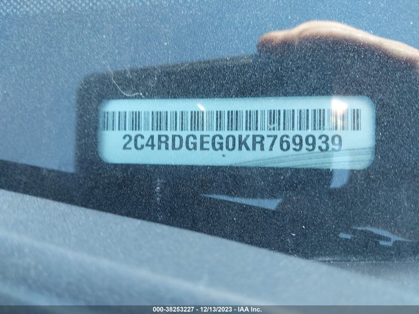 2C4RDGEG0KR769939 2019 Dodge Grand Caravan Gt