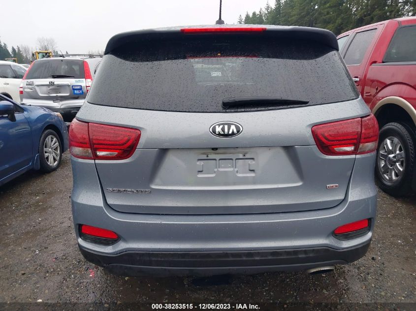 2019 Kia Sorento 2.4L L VIN: 5XYPG4A37KG596215 Lot: 38253515