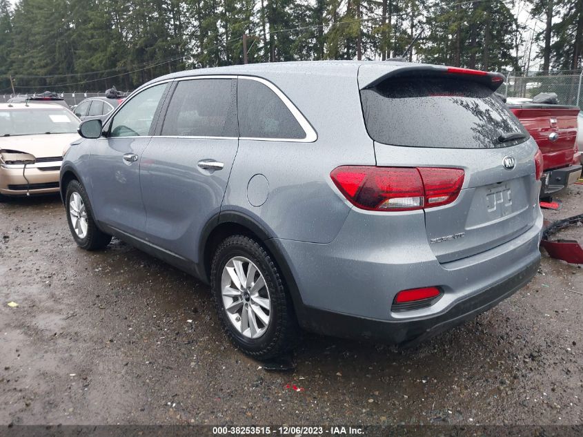 2019 Kia Sorento 2.4L L VIN: 5XYPG4A37KG596215 Lot: 38253515