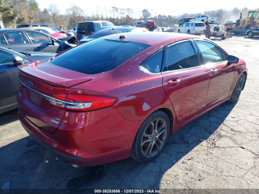 2017 Ford Fusion Se VIN: 3FA6P0HD4HR302888 Lot: 38253656