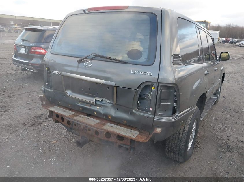 2000 Lexus Lx 470 VIN: JT6HT00W9Y0085549 Lot: 38257357