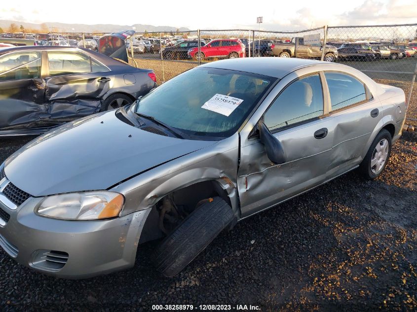 2004 Dodge Stratus Se VIN: 1B3EL36X14N389292 Lot: 38258979