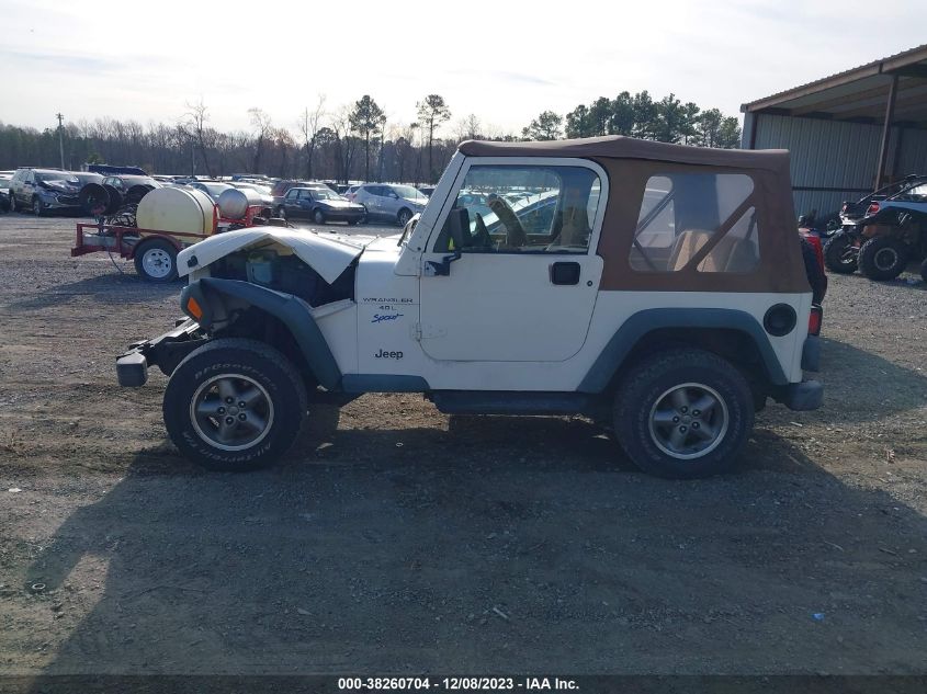 1998 Jeep Wrangler Sport VIN: 1J4FY19S1WP794613 Lot: 38260704