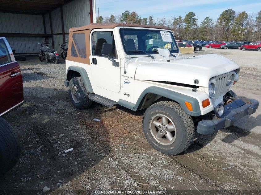 1998 Jeep Wrangler Sport VIN: 1J4FY19S1WP794613 Lot: 38260704