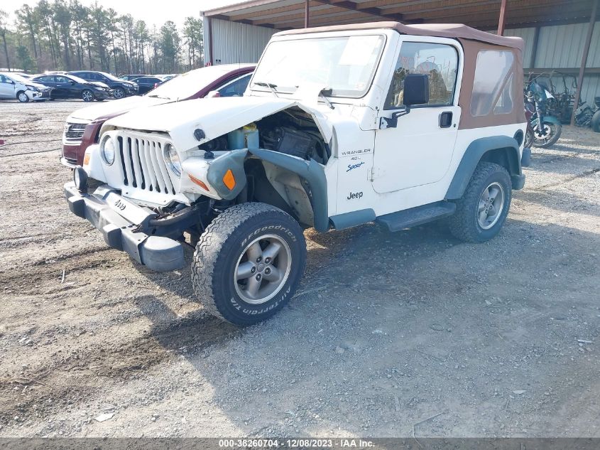 1998 Jeep Wrangler Sport VIN: 1J4FY19S1WP794613 Lot: 38260704