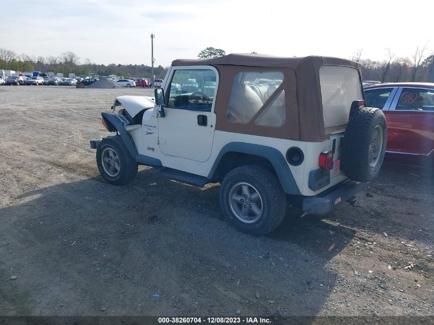 1998 Jeep Wrangler Sport VIN: 1J4FY19S1WP794613 Lot: 38260704