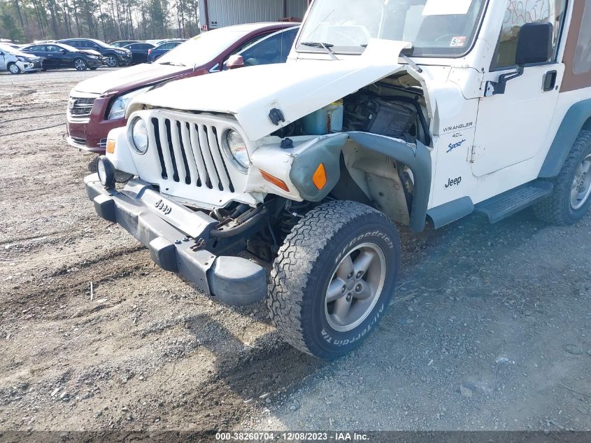 1998 Jeep Wrangler Sport VIN: 1J4FY19S1WP794613 Lot: 38260704