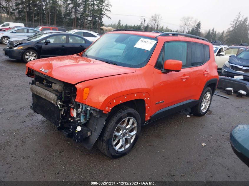 2016 Jeep Renegade Latitude VIN: ZACCJBBT0GPD80216 Lot: 38261237