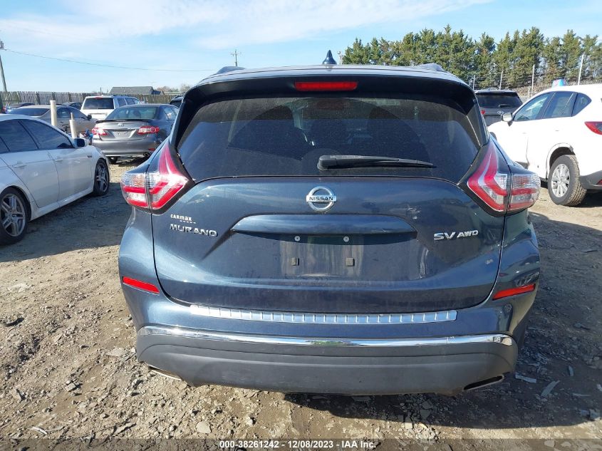 2018 Nissan Murano Sv VIN: 5N1AZ2MH6JN186861 Lot: 38261242