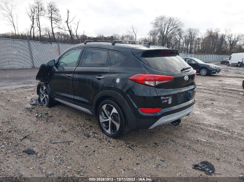 2017 Hyundai Tucson Limited VIN: KM8J3CA22HU279464 Lot: 39139766