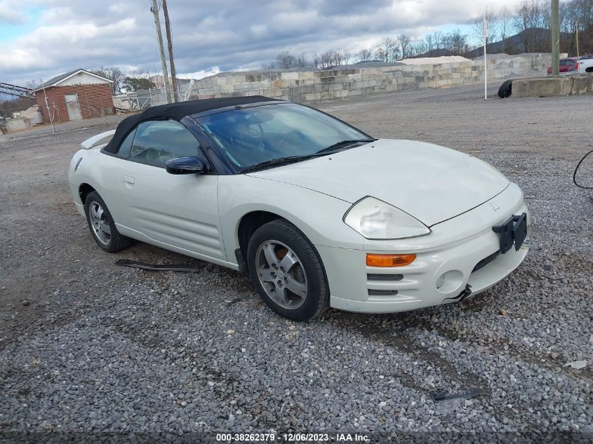 2003 Mitsubishi Eclipse Gs VIN: 4A3AE45G53E033826 Lot: 38262379