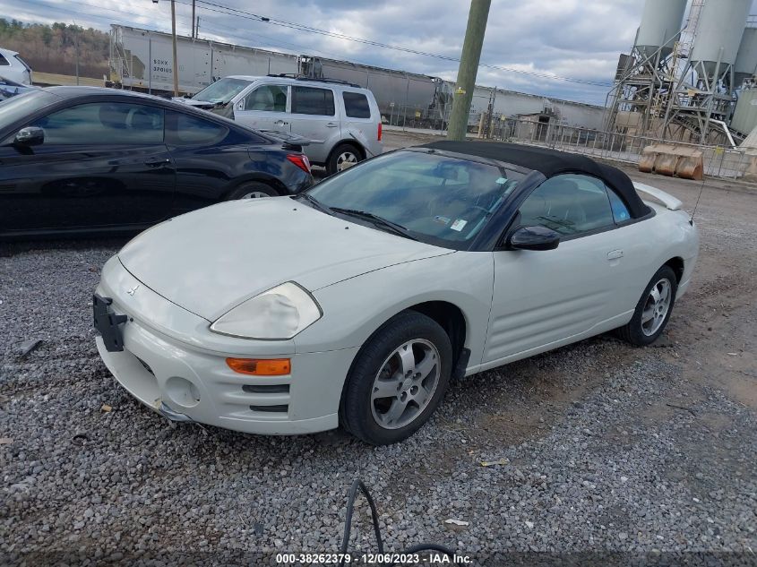 2003 Mitsubishi Eclipse Gs VIN: 4A3AE45G53E033826 Lot: 38262379