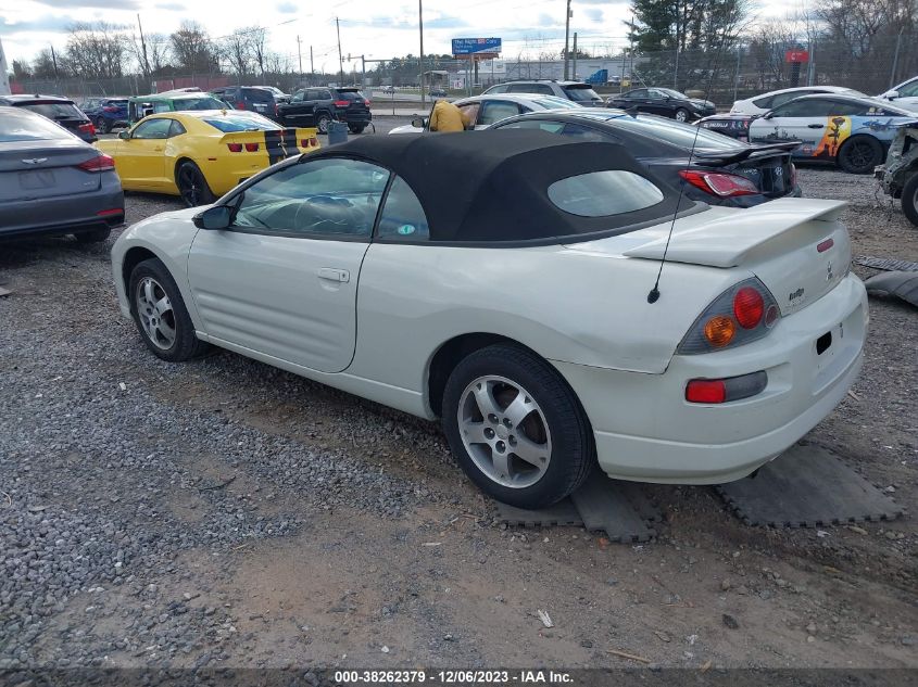 2003 Mitsubishi Eclipse Gs VIN: 4A3AE45G53E033826 Lot: 38262379