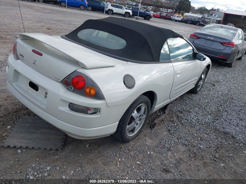 2003 Mitsubishi Eclipse Gs VIN: 4A3AE45G53E033826 Lot: 38262379