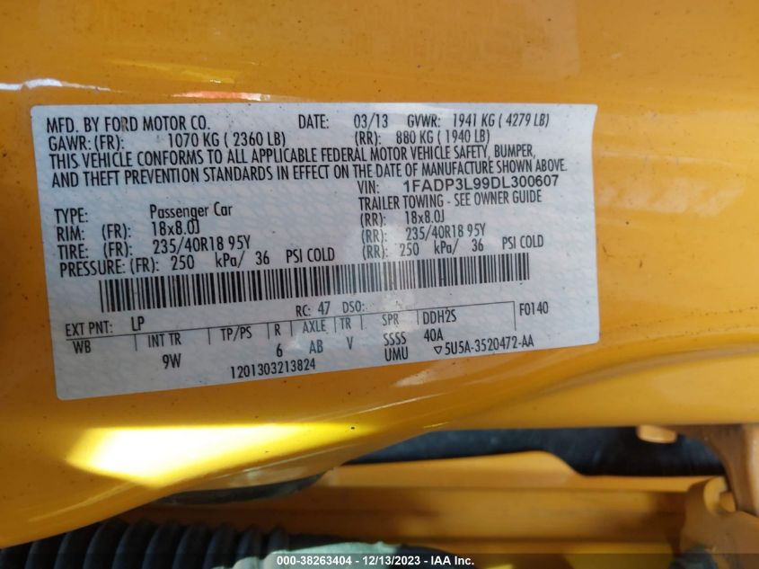 1FADP3L99DL300607 2013 Ford Focus