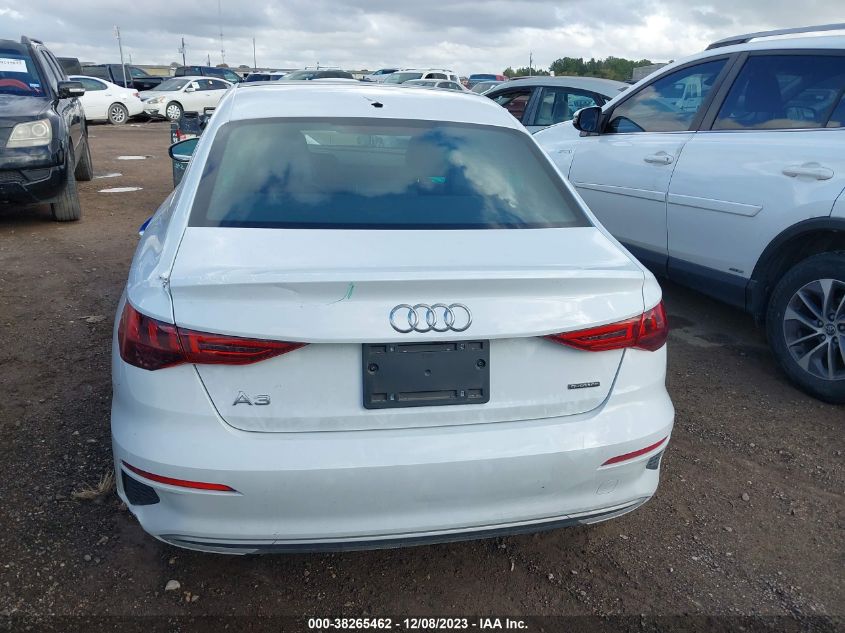 2022 Audi A3 Premium 40 Tfsi Quattro S Tronic VIN: WAUGUDGY0NA092148 Lot: 38265462