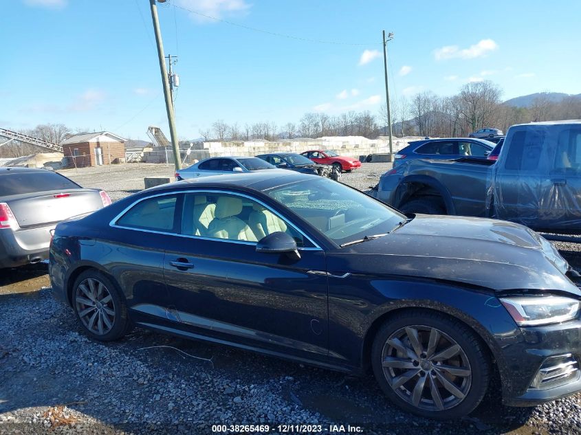 2018 Audi A5 2.0T Premium VIN: WAUPNAF52JA002561 Lot: 38265469