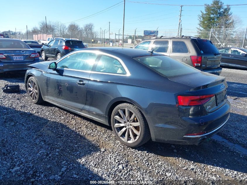 2018 Audi A5 2.0T Premium VIN: WAUPNAF52JA002561 Lot: 38265469