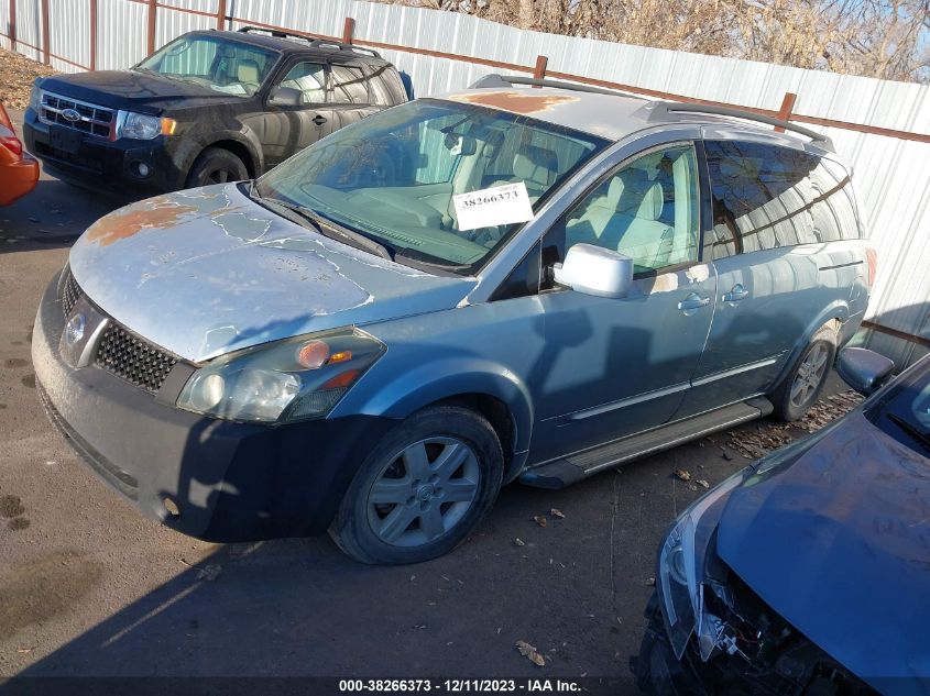 2004 Nissan Quest 3.5 Sl VIN: 5N1BV28U34N308183 Lot: 38266373