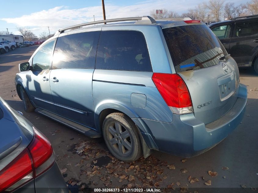 2004 Nissan Quest 3.5 Sl VIN: 5N1BV28U34N308183 Lot: 38266373