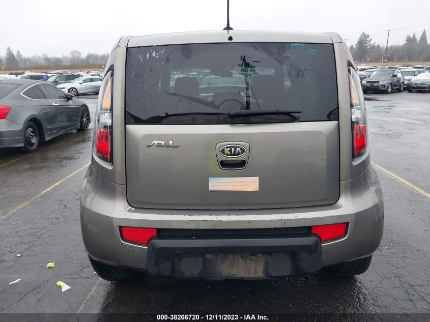 2010 Kia Soul + VIN: KNDJT2A26A7172369 Lot: 38266720