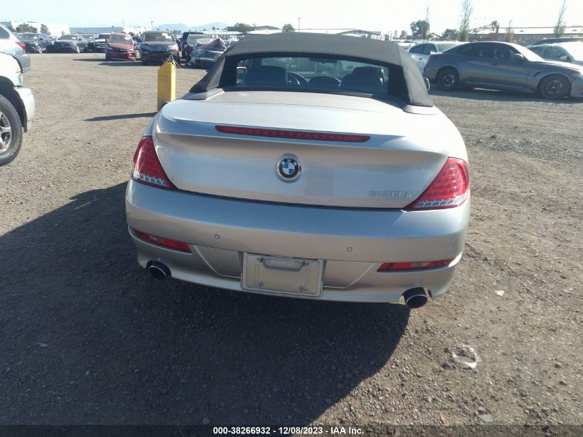 2008 BMW 650I VIN: WBAEB53568CX61725 Lot: 38266932