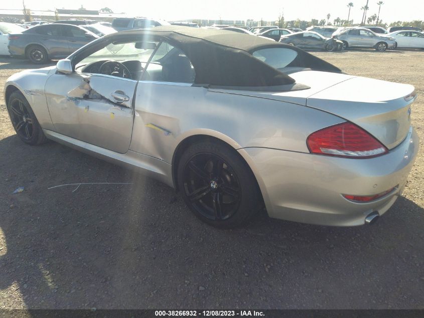 2008 BMW 650I VIN: WBAEB53568CX61725 Lot: 38266932