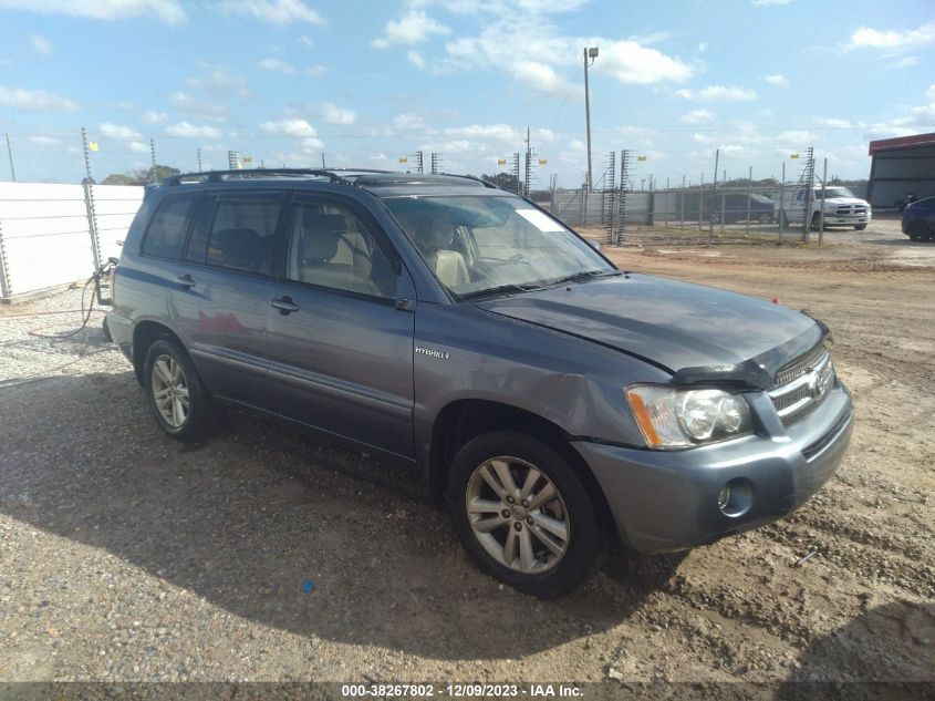 2006 Toyota Highlander Hybrid V6 VIN: JTEDW21A760013786 Lot: 38267802