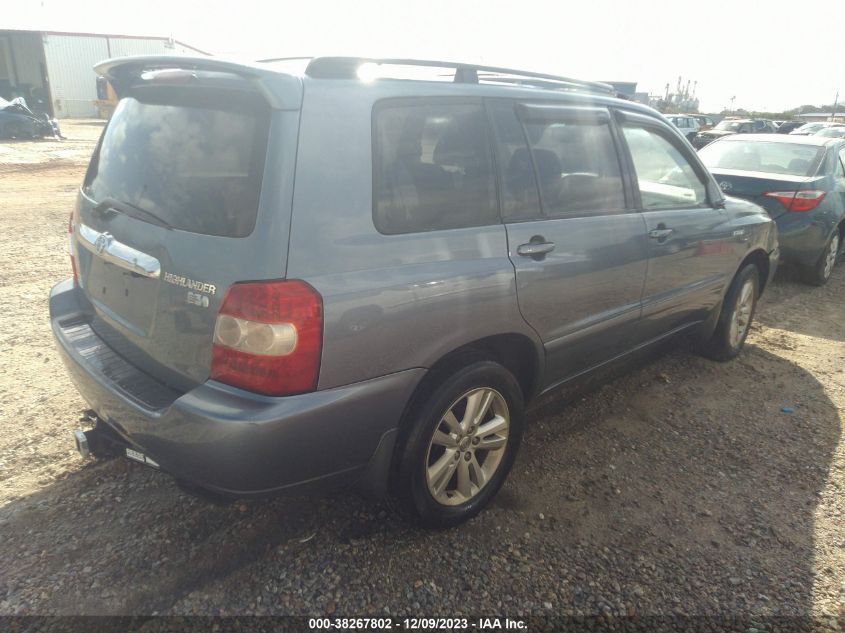 2006 Toyota Highlander Hybrid V6 VIN: JTEDW21A760013786 Lot: 38267802